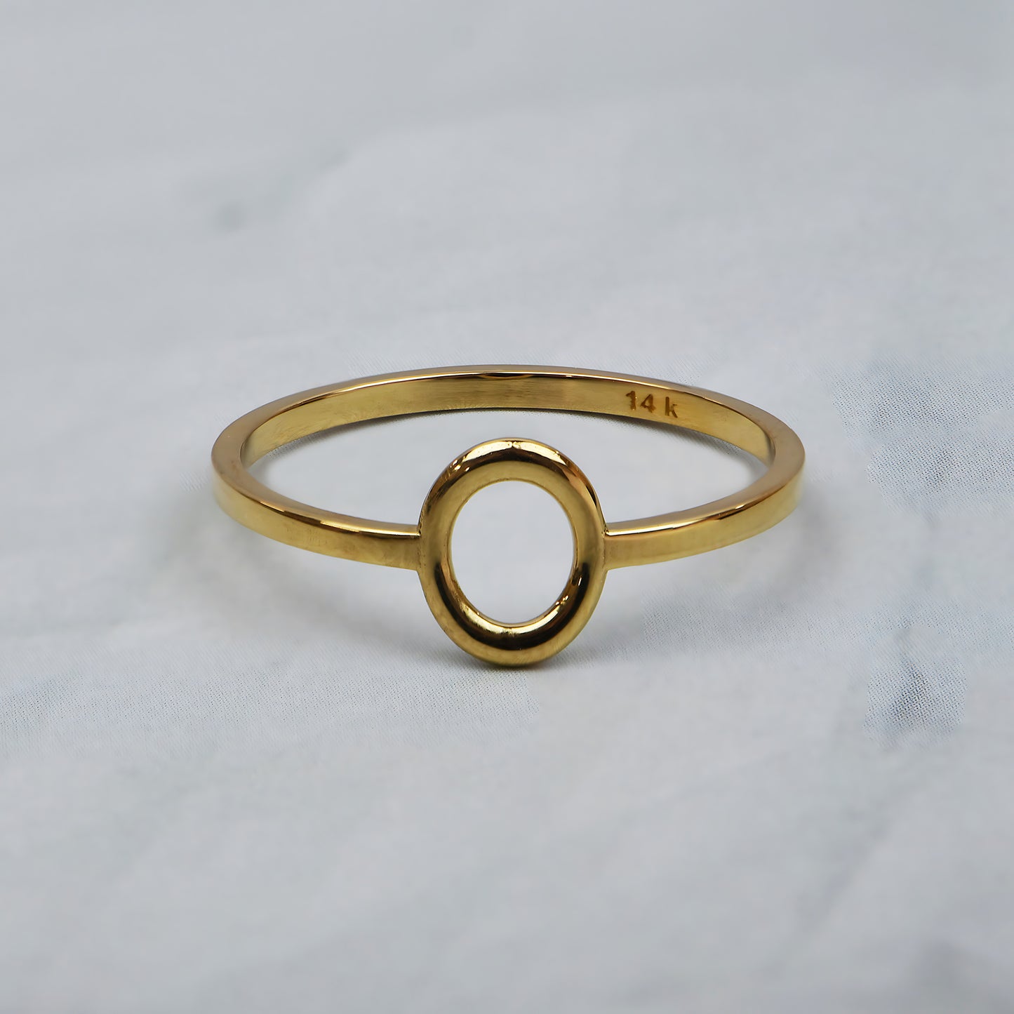 14k Gold Simple Oval Fashion Band