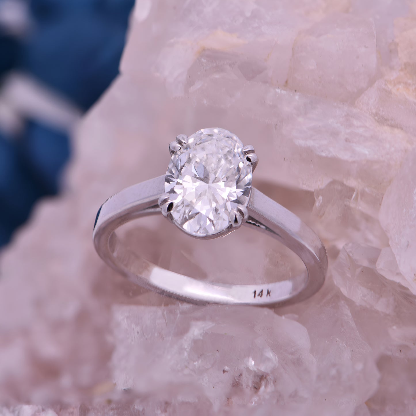 14k Gold 2.00 ct Oval Solitaire Ring