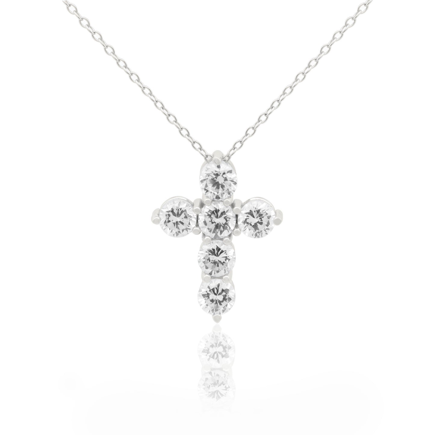 14k Gold 1.5ct Lab Grown Diamond Cross Pendant