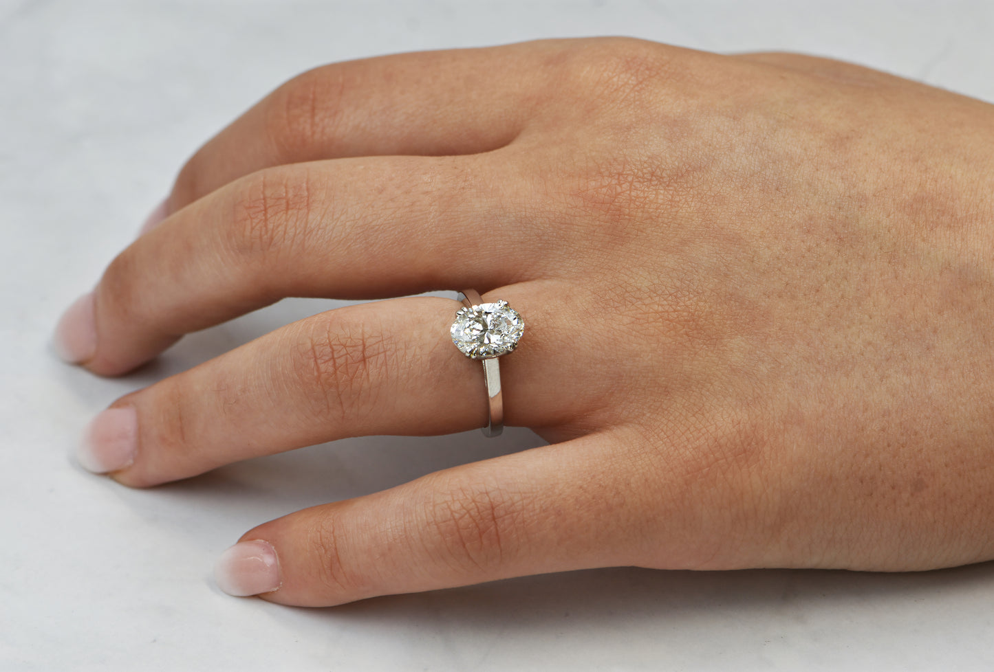 14k Gold 2.00 ct Oval Solitaire Ring