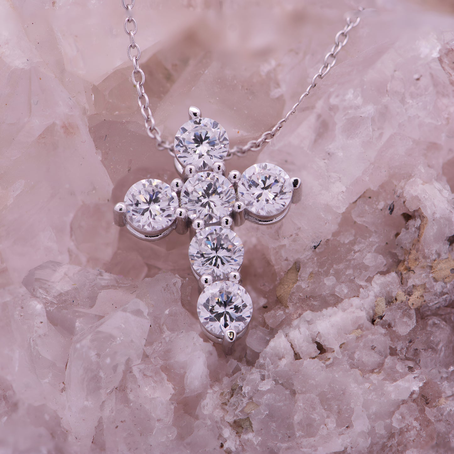 14k Gold 1.5ct Lab Grown Diamond Cross Pendant