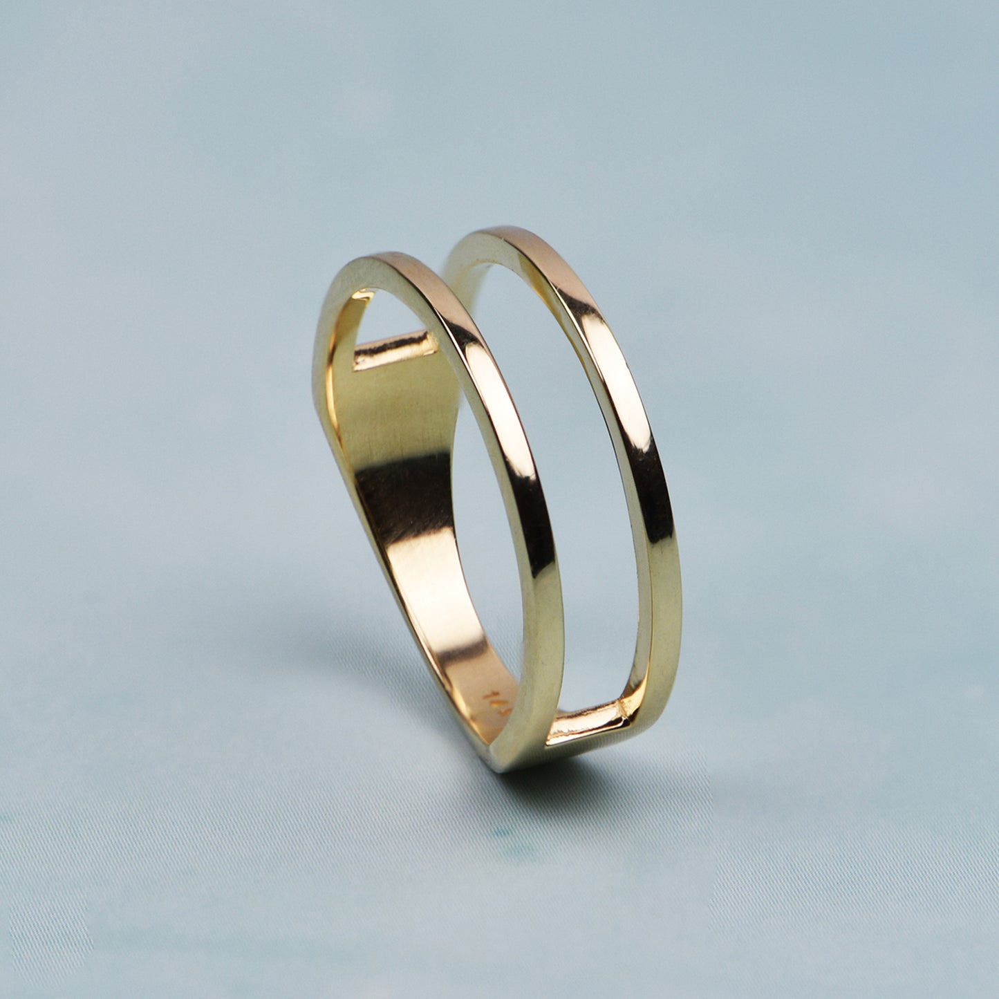 14k Gold Double Fashion Band