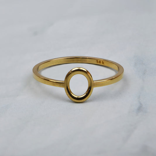 14k Gold Simple Oval Fashion Band