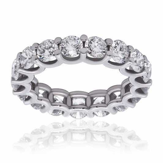 14k Gold U Cup Lab Grown Diamond Eternity Ring