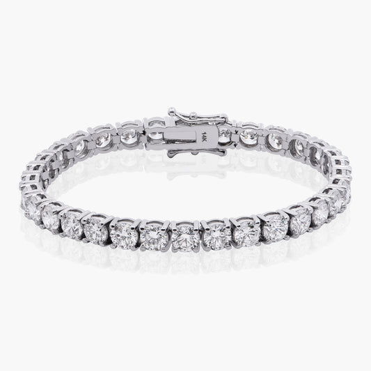 14k Gold 5mm Lab Grown Diamond Tennis Bracelet