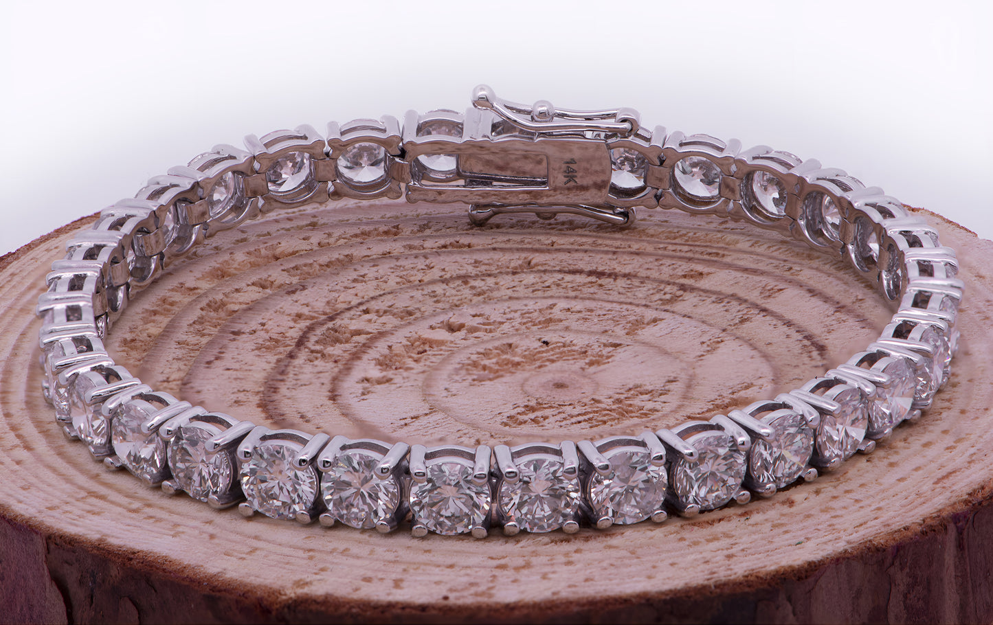 14k Gold 5mm Lab Grown Diamond Tennis Bracelet