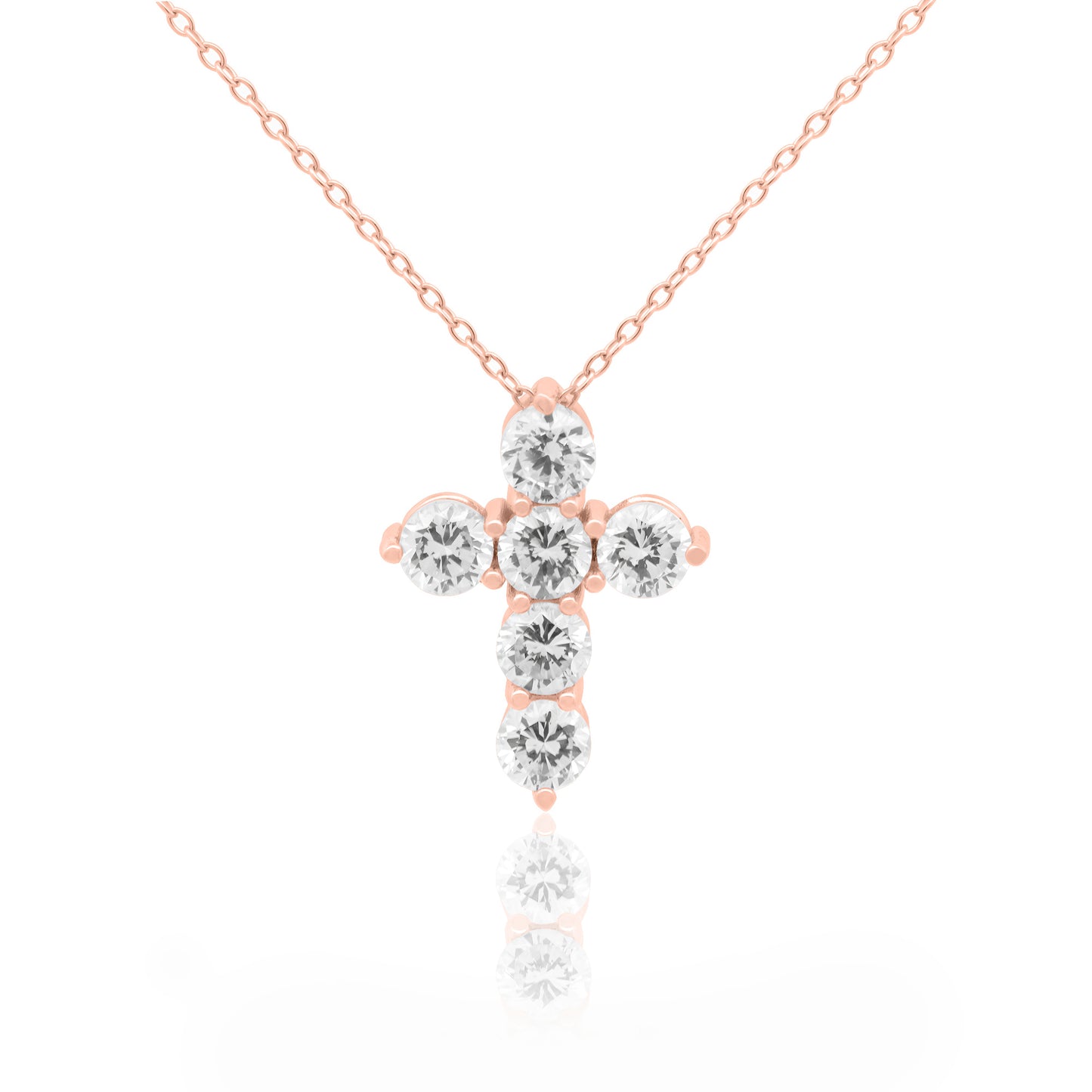 14k Gold 1.5ct Lab Grown Diamond Cross Pendant